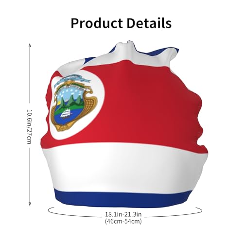 Costa rica Flag Children Hip Hop Knitted Hat Kids Elastic Leisure Knit Cap Warm Sleep Beanies Black2