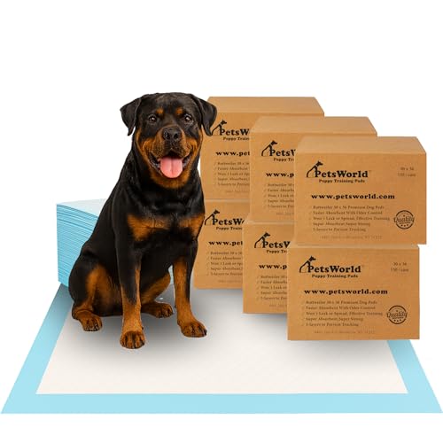 Image of PetsWorld XL Dog Pee Pads 30 inchx36 inch, 900-Count - Heavy Duty, Leak-Proof Potty Training Pads for Puppies & Large Dogs, Super Absorbent, Quick-Dry Disposable Pads with Odor Control