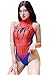 Produktbild Olanstar Damen Einteiler Hoher Schnitt Superhelden Cosplay Kostüm Turnanzug Bodysuit Teddy Dessous Set (Spiderman)