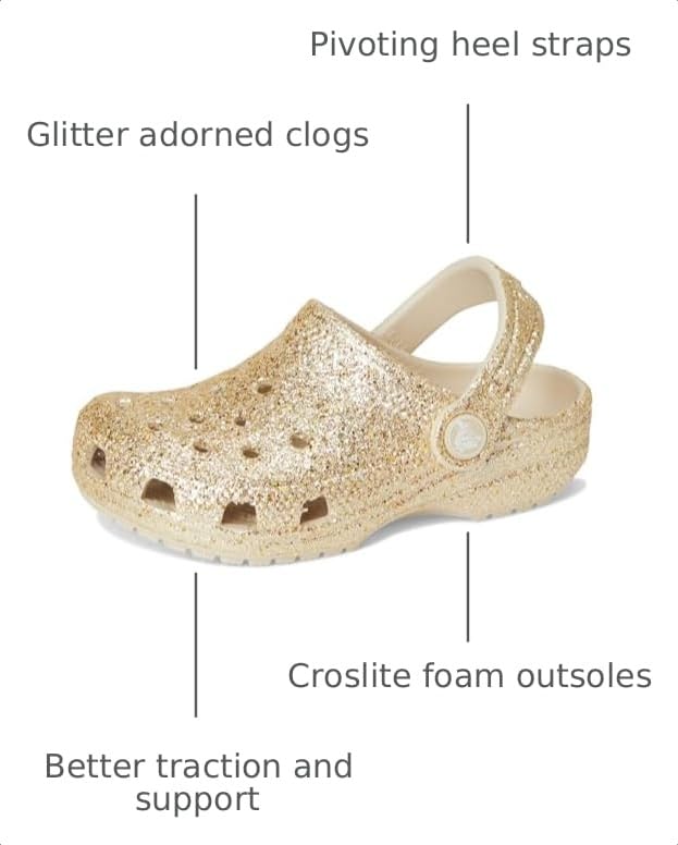 Image of Crocs Kids' Classic Glitter Clog
