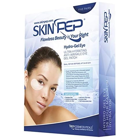 SkinPep Hydro Gel eye patch (5 sheets) + Collagen Eye Mask + Masks Sheet Patch + Anti Ageing Ageing + Remove Bags + Dark Circles + Skincare + Anti Wrinkle + Moisturising + Hydrating - SkinPep Best Choice For Premium Quality Eye patch Cover