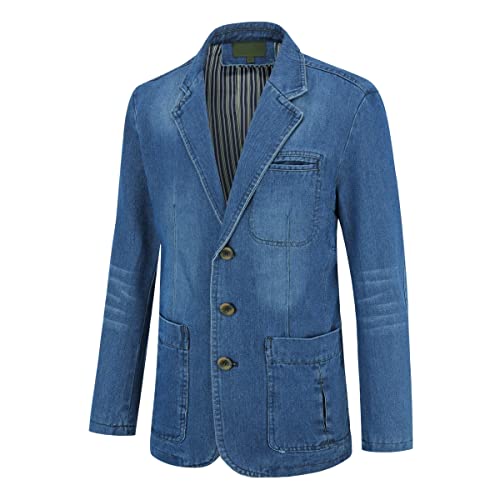 YOUTHUP Blazer per Uomo Giacca da Abito Slim Fit