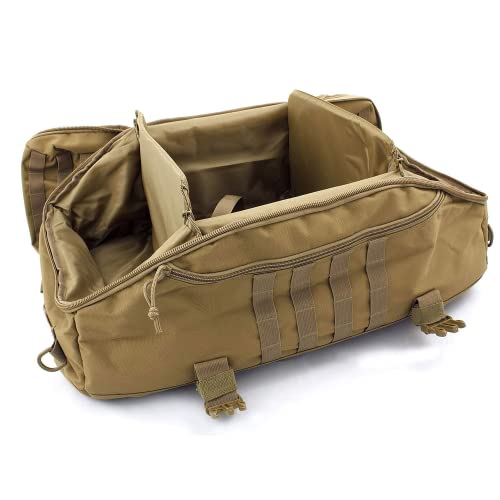 Gym Bag Duffle Bags Backpack Travel Duffel Bag With Weekend Overnight Bag For Outdoor,Tactical,Sports,Travel ,Camping, Hunting (Tan, 24In-Medium) #TOP3