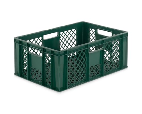 DIE BOX FABRIK Eurobox 60x40 cm in verschiedenen Höhen & Farben | Bäckerkiste Gemüsekiste & Obstkiste stapelbar | Offene Brötchenkiste | Transportbehälter Lagerbox
