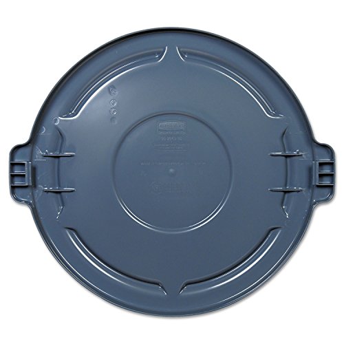 Box King RUB123L Brute Container Flat Lid, 44 gal, 24.25\" W x 1.5\" H, Gray - Thumbnail 2