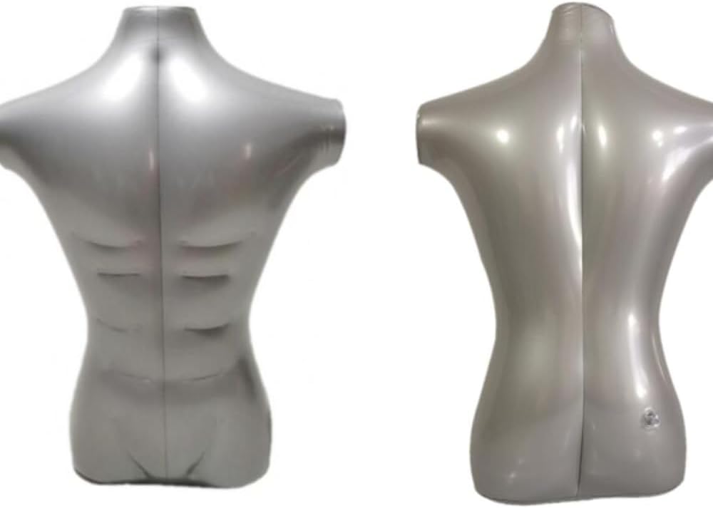 YJIUYUANQ Inflatable Male Body Model ,Plastic Mannequin Body,Shop Display Mannequin ,Mannequin Torso ,2-Pack, As Show