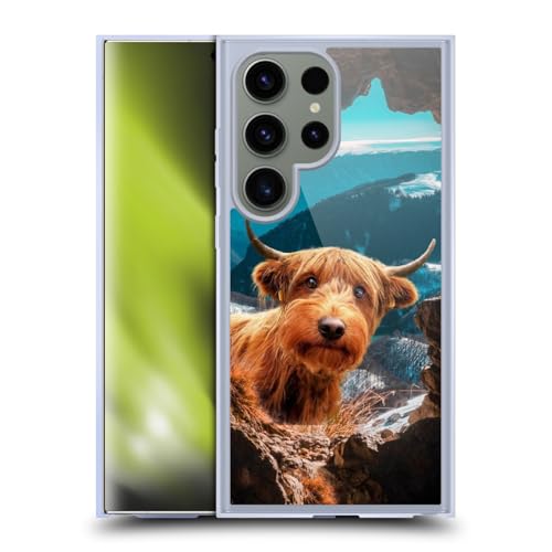 Coque Samsung S24 Ultra MagSafe Pixelmated Animals Cow Boy au design faune surréaliste en gel