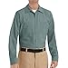 Red Kap Men's Size Industrial Work Shirt, Regular Fit, Long Sleeve, Light Green, 4X-Large/Tall