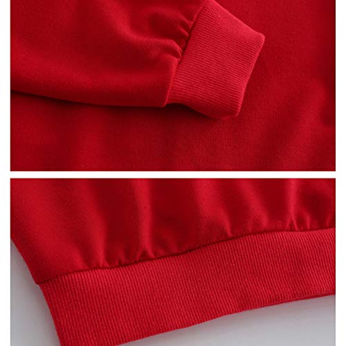 Betadog Baby Toddler Hoodie Boys Girls Sweatshirt Unisex Cotton Hooded Pullover Sweatshirt Casual Fall (Red, 5-6 Years)4