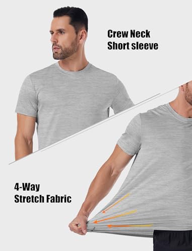 OYGSieg 6 Pack Workout Shirts for Men Moisture Wicking Quick Dry Athletic Gym Crew Neck Short Sleeve Active UPF SPF T Shirt3