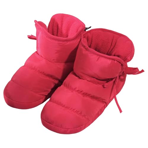 Chaussons Hauts épais et Antidérapants Pantoufles en Duvet Chauffe-Pieds Silencieux
