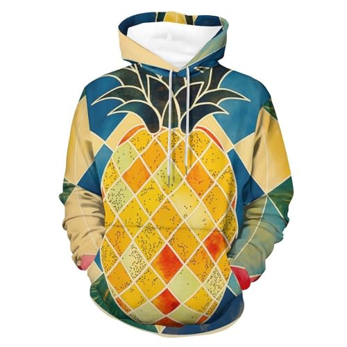 Sweatshirt ananas géométrique pullover idéal pour vos sorties urbaines