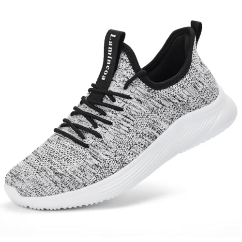 Image of Lamincoa Womens Slip On Walking Shoes Non Slip Casual Road Running Lightweight Mesh Fashion Sneakers for Gym Travel Workout