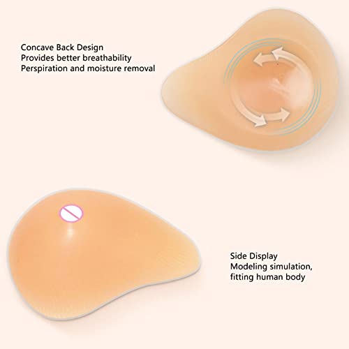Peito de prótese, forma de silicone em forma espiral, inserções de sutiã de prótese artificial, seio