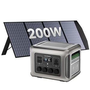 ALLPOWERS R2500 V2 Solargenerator mit Solarpanel 200W, 1920Wh mit 2500W Ausgang Tragbare Powerstation, LiFePO4 Akku Schnellladung für Camping, Wohnmobil, Off-Grid
