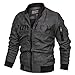 Produktbild KPILP Herren Jacke Winterjacke Cargo Jacke Übergangsjacke Herbstjacke Winddichte Jacke Wintermantel Blouson für Herbst Lässig Jacke Outwear Oberteile Zipper Mantel