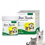 Pet Toothpaste Powder,Natural Dental Cleaning Powder for Oral Hygiene in Dogs & Cats,No Brushing Needed,Reduces Bad Breath with Seaweed P/owder for Dog's Teeth,Dental P/owder for Dogs & Cats