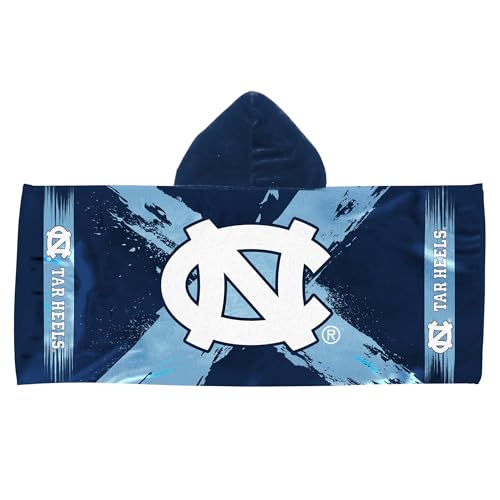 North Carolina Tar Heels NCAA Cross Out Youth Hooded Micro Fiber Towel 22 x 51 Inches