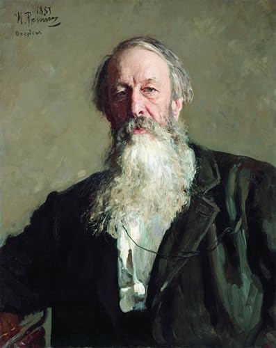 Graffiti art mural portrait Vladimir Stasov Repin pour décoration de salon moderne 60x90cm