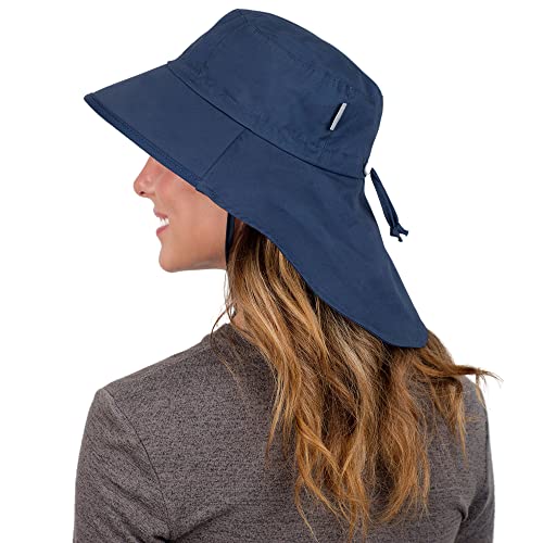 Image of JAN & JUL Water Resistant Sun Hat with UV Protection and Neck Flap for Men and Women