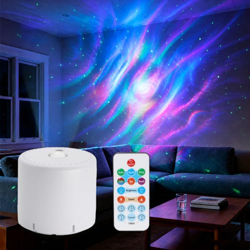 CAIYUE Galaxy Projector, Bedroom Star Projector, Galaxy Light Projector with Remote Control and Timer, Adjustable LED Light Colour, Brightness and Speed, Star Projector for Bedroom Parties. option