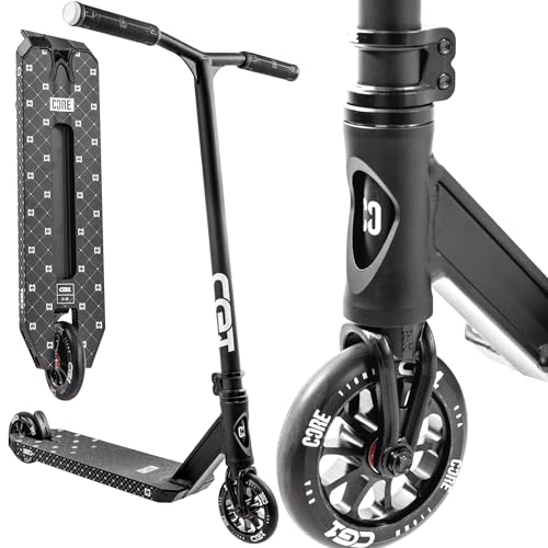 CORE Patinete Trick Tret Roller de 110 mm, ruedas Abec 9 I para principiantes y profesionales, a partir de 5 años, altura de 78 a 96 cm, incluye pegatina Fantic26 (Park CG1 H = 81 cm (negro))