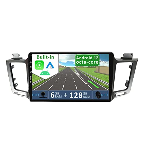 YUNTX Android 12 [6GB+128GB] 2 DIN Autoradio para Toyota RAV4(2013-2018)- [Integrado CarPlay/Android Auto/DSP/GPS]-IPS-8 Core-Cámara&Mic-Soporte Dab/Control del Volante/Arranque rápido/Bluetooth 5.0 Cover