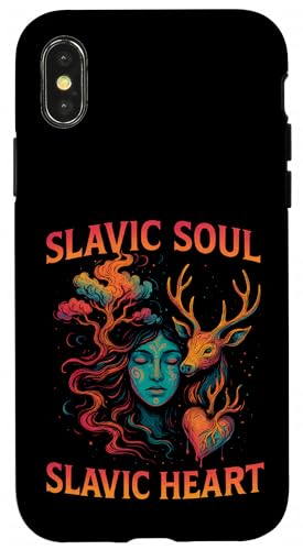 スラブ魂 ハート 異教徒 森 精霊 神話 自然 スマホケース iPhone X/XS 用