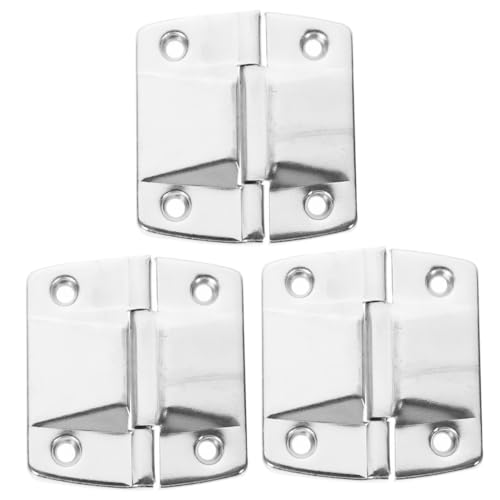 Angoily 3 Ensembles Loquet Charnière D'armoire Solide Charnière De Stable La Commode Charniere Gond Fourniture De Bricolage De Boîtier Stable Le Fer Silver 6 Pièces * 3
