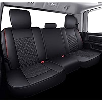 YIERTAI Car Seat Covers Compatible With Dodge Ram Custom Fit 2009-2026 1500 2500 3500 Pickup Mega Cab Limited Longhorn Laramie Bighorn Waterproof Leather Seat Protectors, 2 PCS Front Black, Seat Covers - Canada