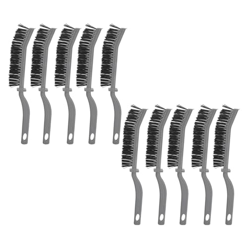 10Pcs Crevice Cleaning Brush, Hard Bristle Long Handle Thin Cleaning Brush for Narrow Corner Tight Spaces, Multifunctional Cleaning Tool for Window Kitchen Bathroom