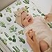 Watercolor Cactus Baby Changing Pad Covers for Boy Girl Green Cactus Leaves Fitted Change Table Covers Mats Wild West Desert Plant Soft Diaper Changing Pad Sheets for 32''×16'' Contoured Pad