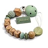 Storchenkind - Individuell gestaltetes Babygeschenk personalisiertes Baby Geschenk mit Namen für Mädchen oder Junge Baby Geschenk personalisiert zur Geburt & Taufe mehrere Modelle (grün)
