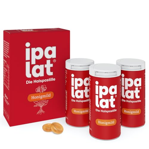 ipalat Die Halspastille Honigmild: Naturkraft bewährt bei Heiserkeit & Hustenreiz 120 St. Pastillen
