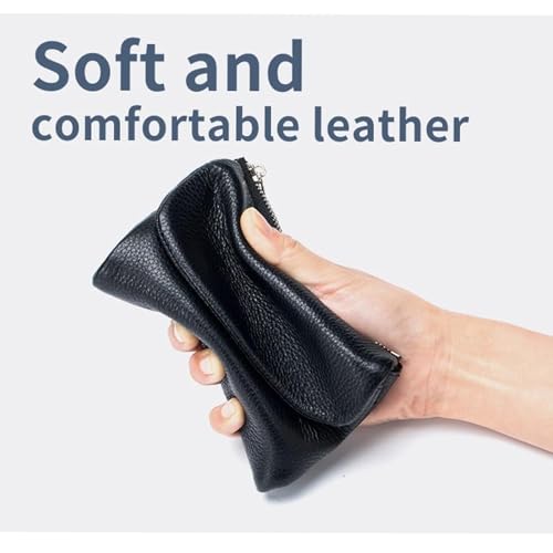 Joyfullygo Wallet, Small Wallet for Women, Unisex Pebble Leather Wallets with Credit Card Holder, Coin Holder & Cash Slots (COLOR-k,One Size)3