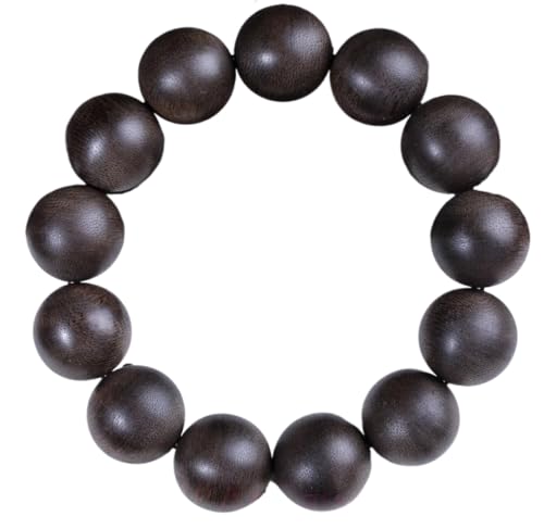 Bracelet en bois d'agar de Brunei 18mm | Chapelet mala naturel