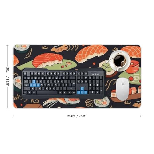 Mouse Pad grande Japanese Sushi Shrimp con base antideslizante miniatura 2