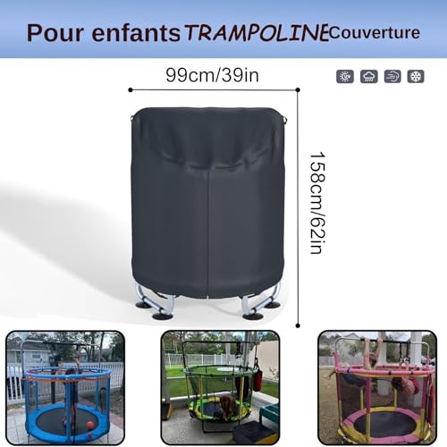 Bâche d'ombrage pour trampoline pour protéger la toile des intempéries - 3