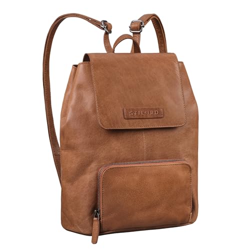 Sac à dos femme moderne résistant en cuir véritable marron