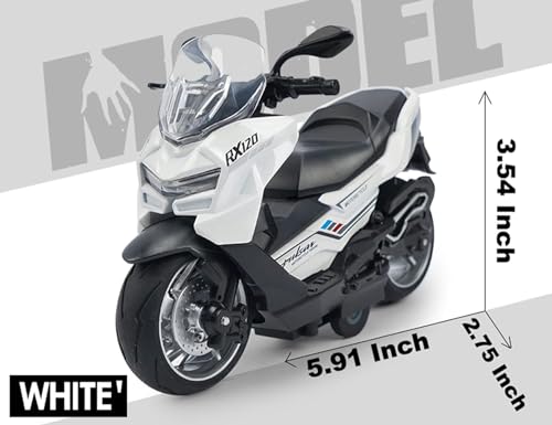 Image of Police Motorcycle Toy - Pull Back Motorcycle Toys, Tiny Gift with Music Lighting, Latte Motorcycles Toy for Kids Boys Age 3-8 Year Old [Multicolor] (PALSAR RX120-Multicolor)