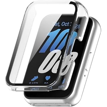 Capa Case Bumper com Película Compatível com Samsung Galaxy Fit 3 - Capa Protetora para Smartwatch Galaxy Fit 3, Capa Fit 3, Capa Case Galaxy Fit 3 cor Transparente
