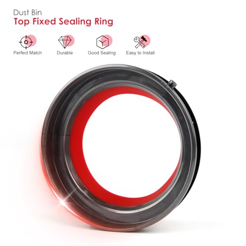 Image of Dust Bin Fixed Sealing Ring Compatible with Dyson V12 SV18 SV20 Detect Slim /Digital Slim Vacuum Cleaner Canister Replacement Parts, Compatible with Dyson Bin Part No. 965272-01