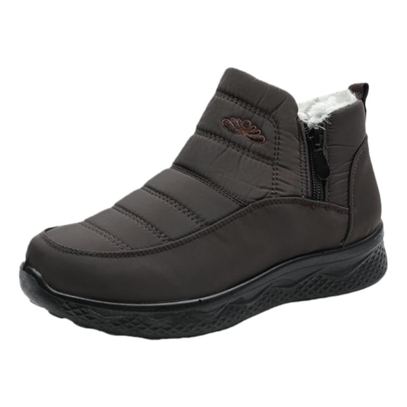Womens fashionable ankle boots - warm oversized cotton shoes - suitable for autumn and winter outfits or for