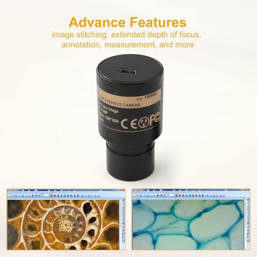 Image of SWIFT SW380B Binocular Compound Microscope,40X-2500X with 2.0MP Camera,100pcs Microscope Slides,Microscope Kit for Students School Lab