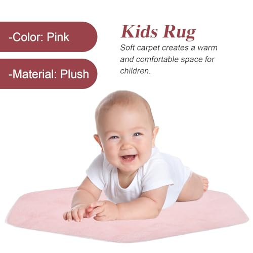 Coussin de sol hexagonal antidérapant rose pour tapis d'éveil