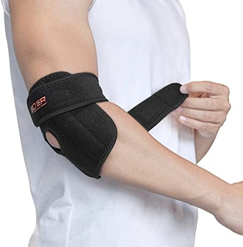 Visenta Elbow Brace Elbow Brace Compression Sleeve for Men & Women, Arm Support Sleeves for Tendonitis, Tennis & Golfers Elbow Treatment, Arthritis, Workout, Weight lifting