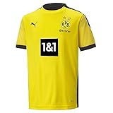 Unisex child PUMA T-Shirt BVB Training Jersey Jr New, Cyber Yellow-Puma Black, 152, 931128