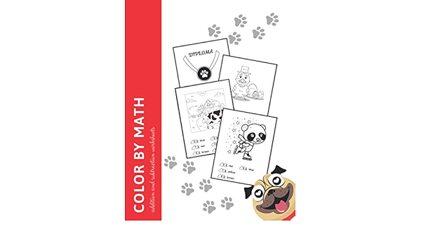 Color by math addition and subtraction worksheets: 1st grade math workbook addition and subtraction within 20, color by math problems, color by number ...