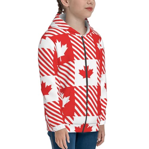 Maple Leaves1 Kid Hoodies Boys Zip Up Sweatshirts Girls Pullover with Pocket4