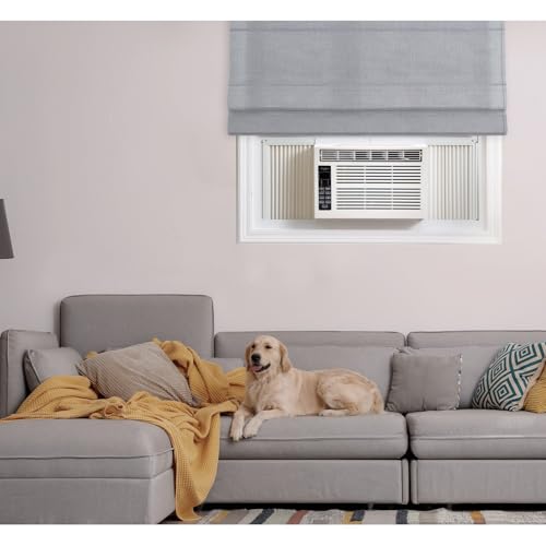 Image of Whirlpool 8,000 BTU Window Air Conditioner with Dehumidifier, White | 115V, 3 Speeds, Remote Control, 24H Timer, for Rooms up to 350 Sq. Ft., Living Room, Bedroom, or Apartment